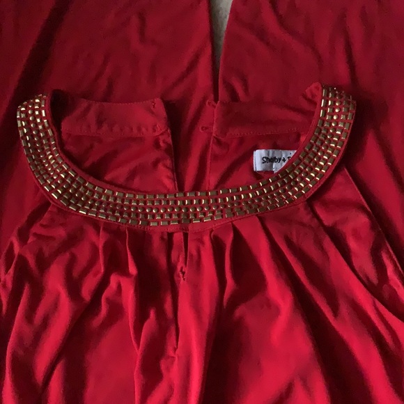 Shelby & Palmer Red Jumpsuit XL Wide Leg Gorgeous! - Picture 4 of 9